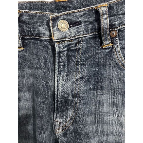 Polo Ralph Lauren Jeans Mens 32x32 Varick Slim Straight Blue Denim Jeans Distres - Picture 3 of 12